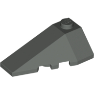 Lego kostka (kostička) 4x2 klín levý zkosený, tmavě šedá (4180414)